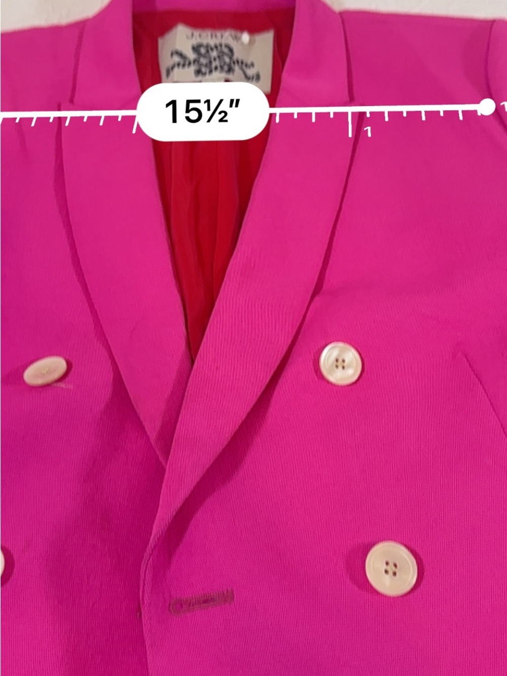 J. Crew Fuchsia Double-Breasted Blazer - Picture 4 of 8